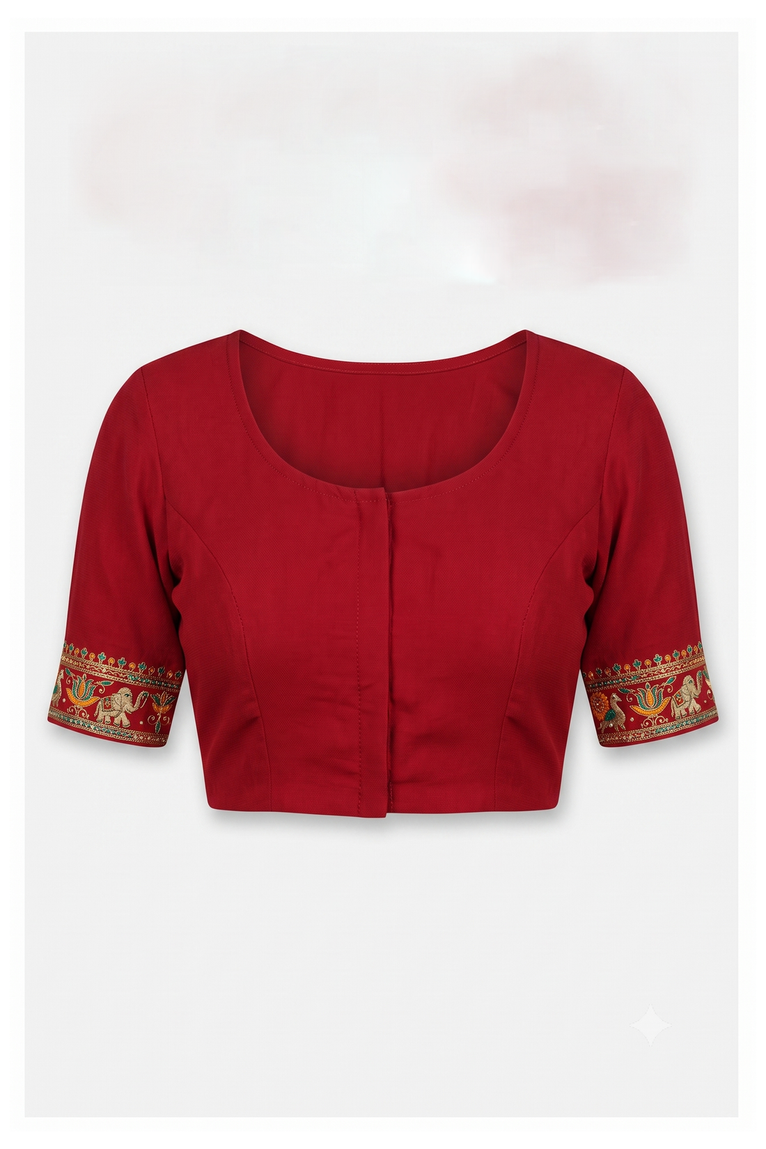 Elegant Red Georgette Saree With Handcrafted Zari And Traditional Motif Embroidery