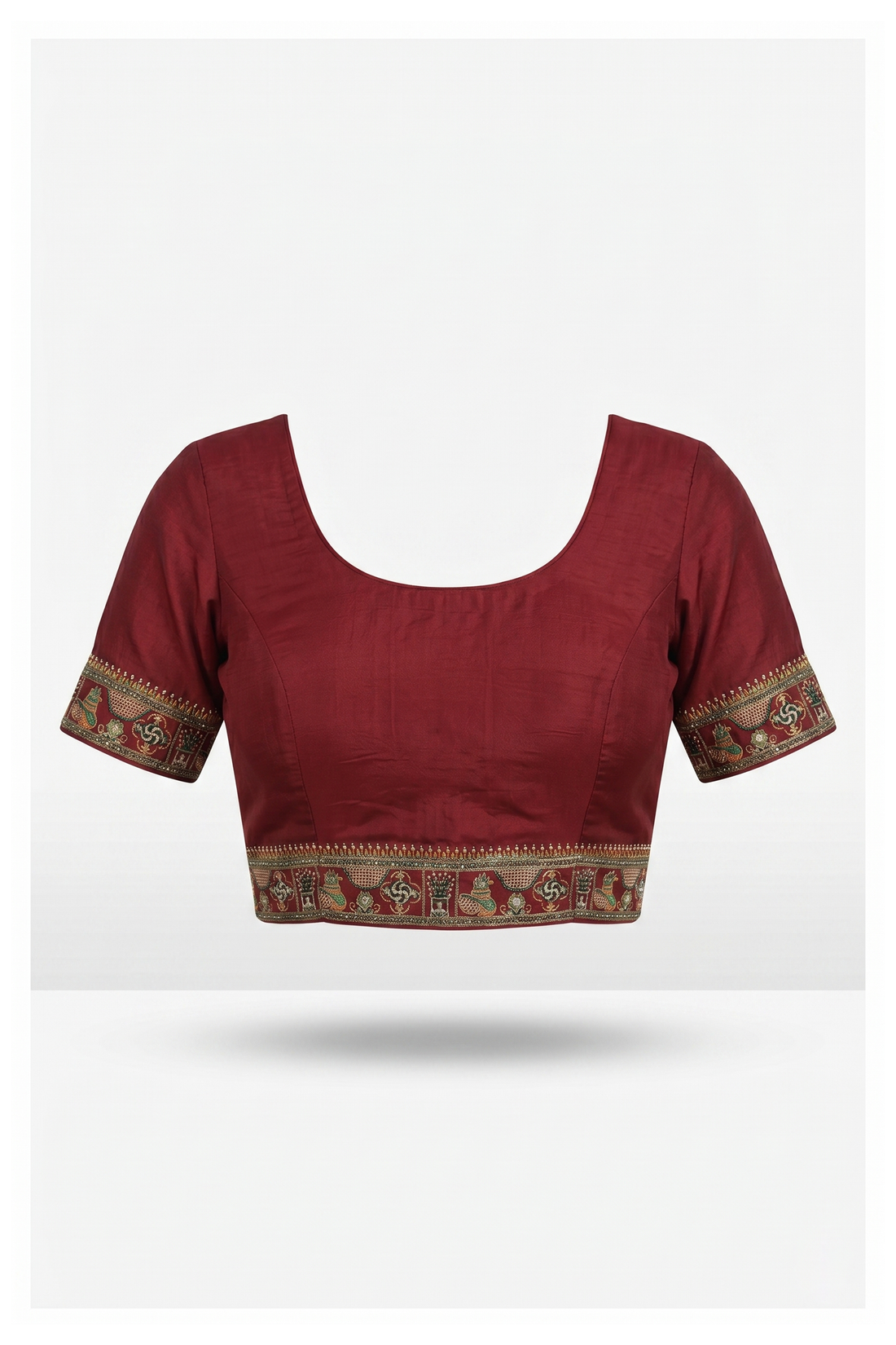 Maroon Gharchola Art Silk Wedding Saree