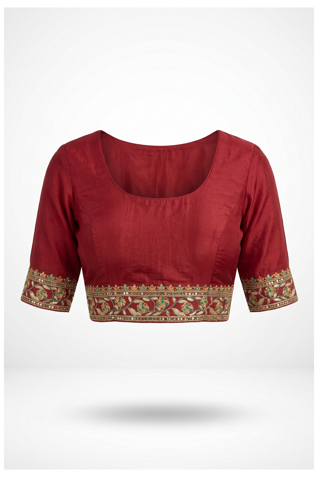 Maroon Gharchola Art Silk Wedding Saree