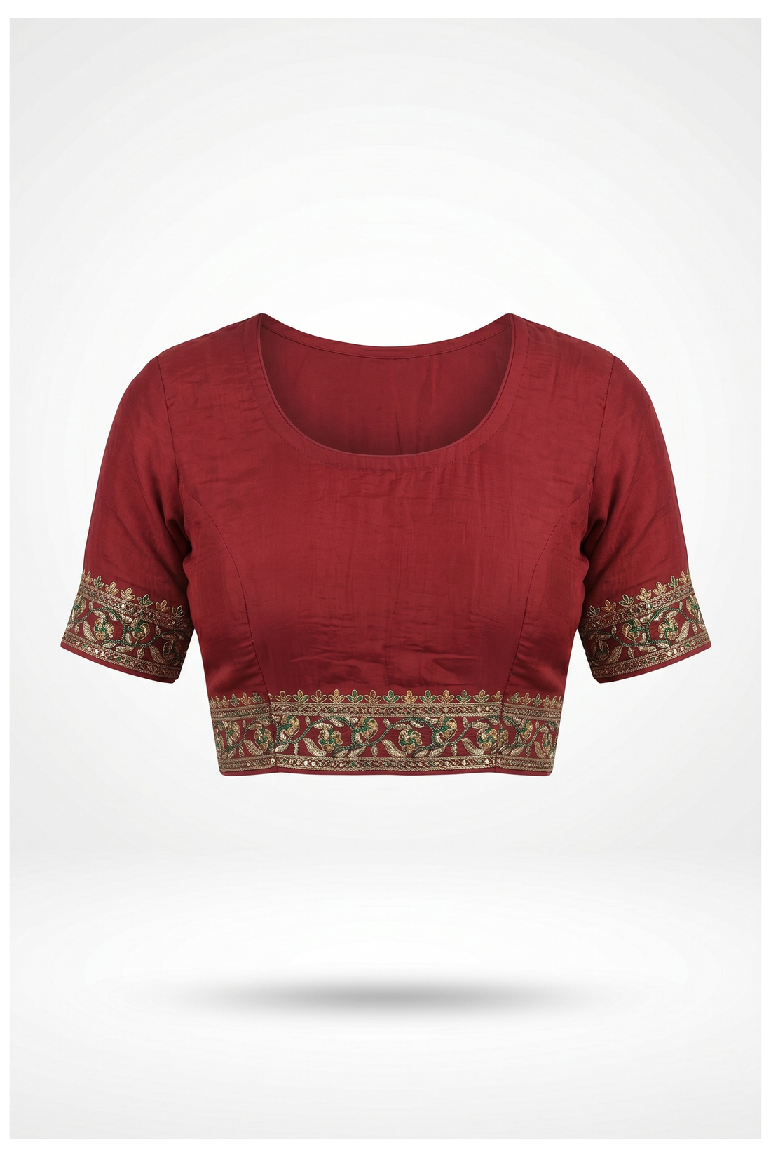 Maroon Gharchola Gajji Silk Wedding Saree