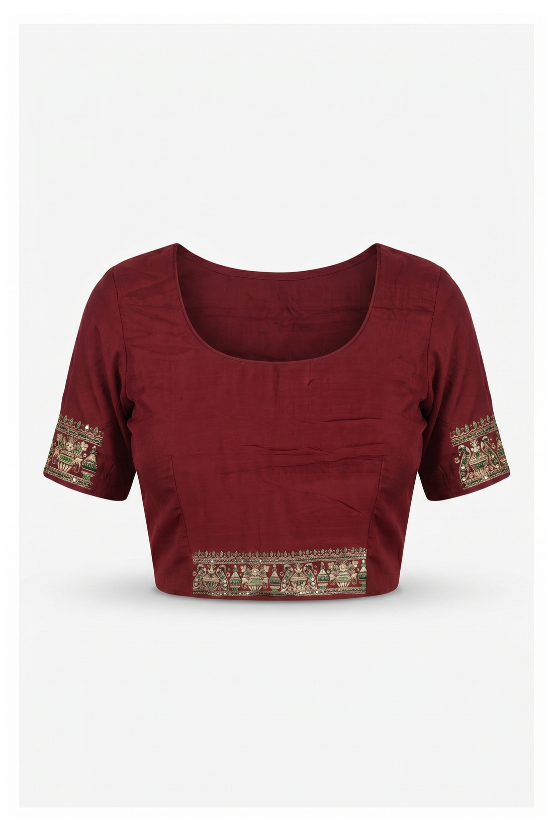 Maroon Gharchola Gajji Silk Wedding Saree