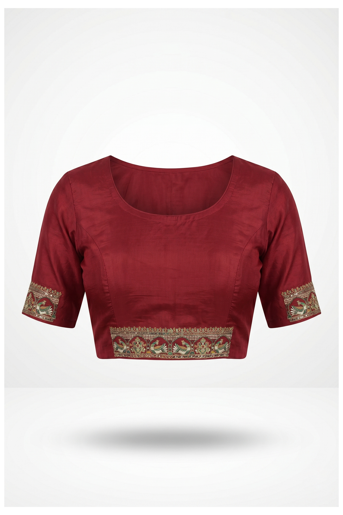 Maroon Gharchola Art Silk Wedding Saree