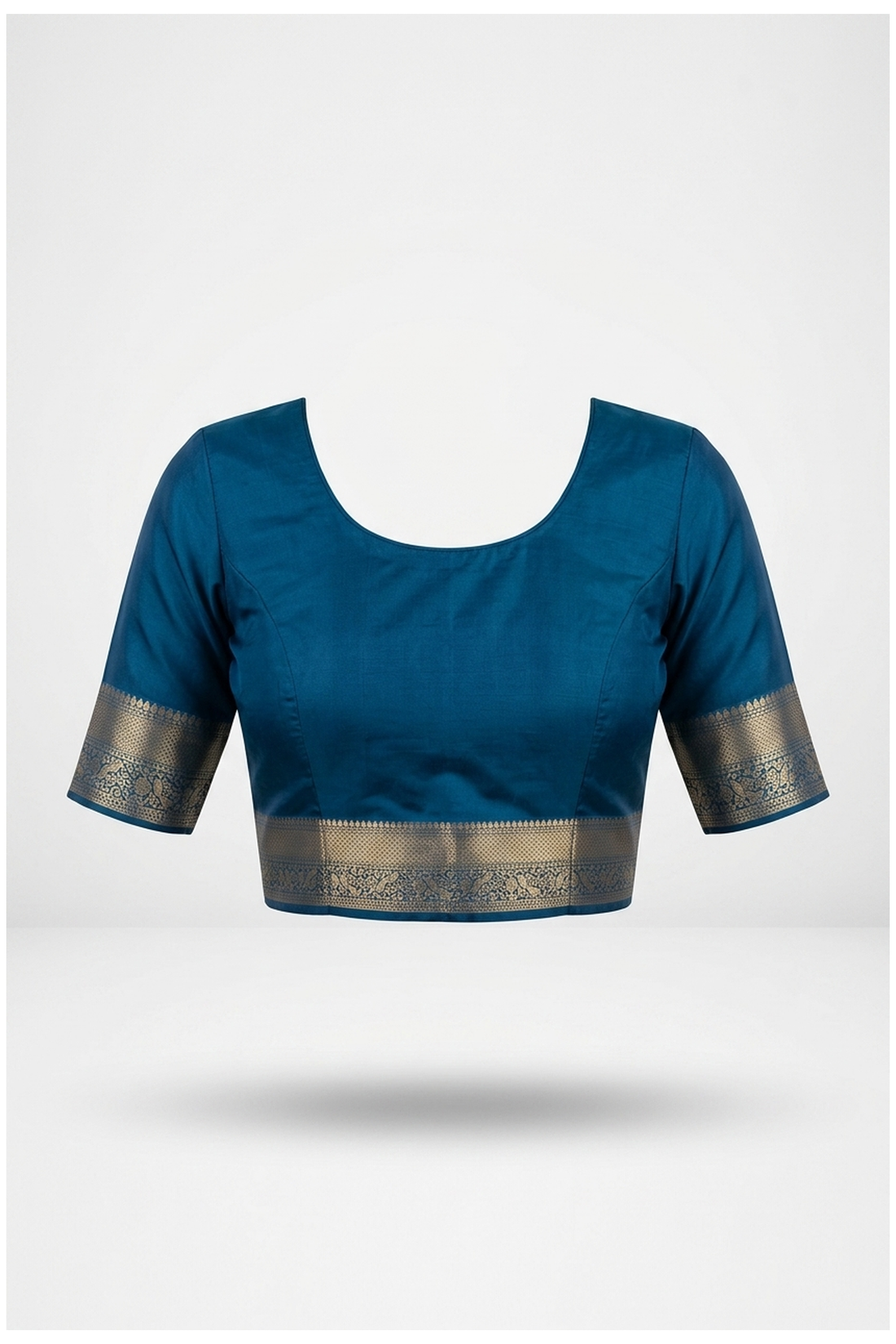 Peacock Blue Pure Silk South Silk Wedding & Party Wear