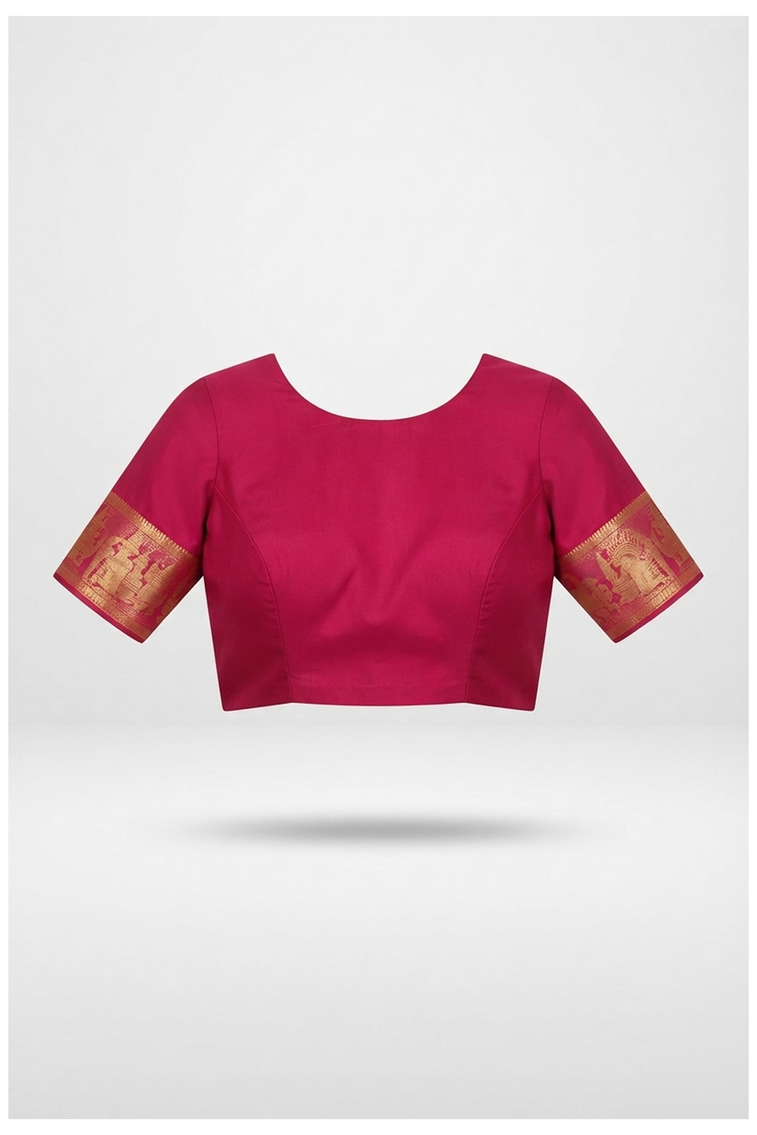Rani Pink Pure Silk South Saree For Wedding And Party Wear