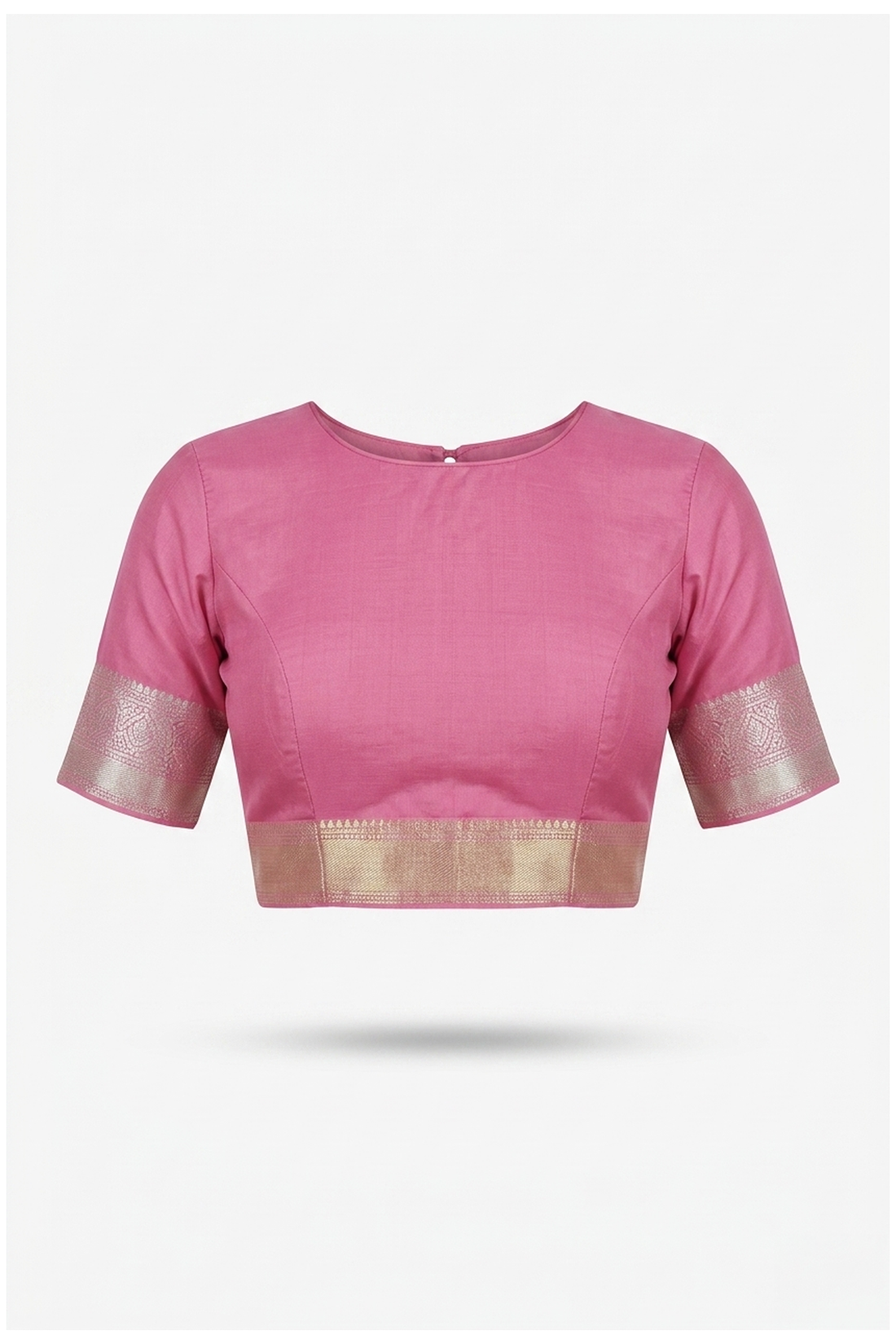 Pink South Silk Saree With Jaal Weaving