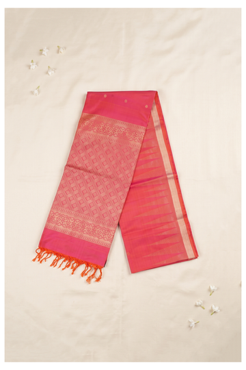 Rani Pink Banarasi Pure Silk Wedding & Party Wear Saree