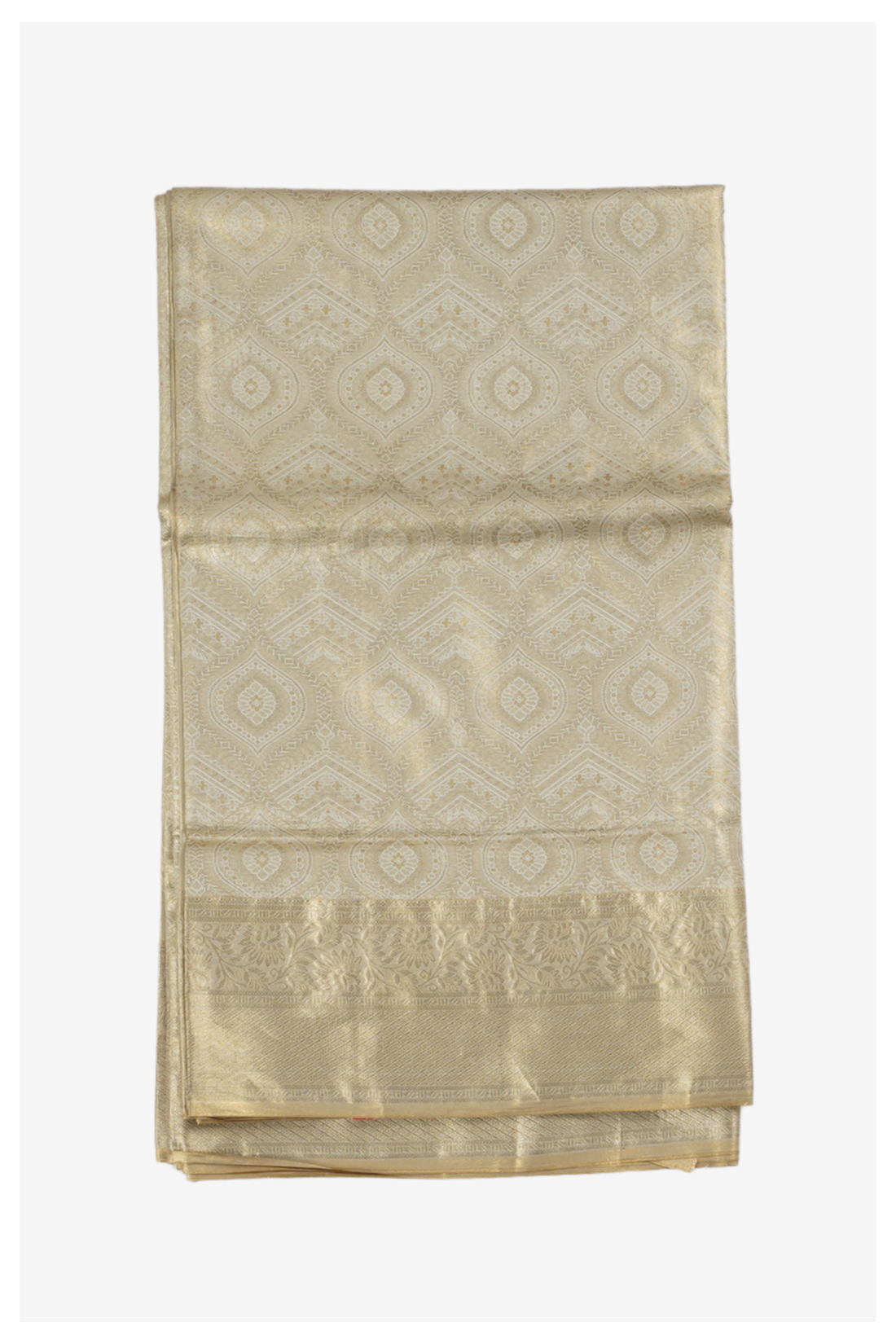 Champagne South Silk Tissue Wedding & Party Wear Saree