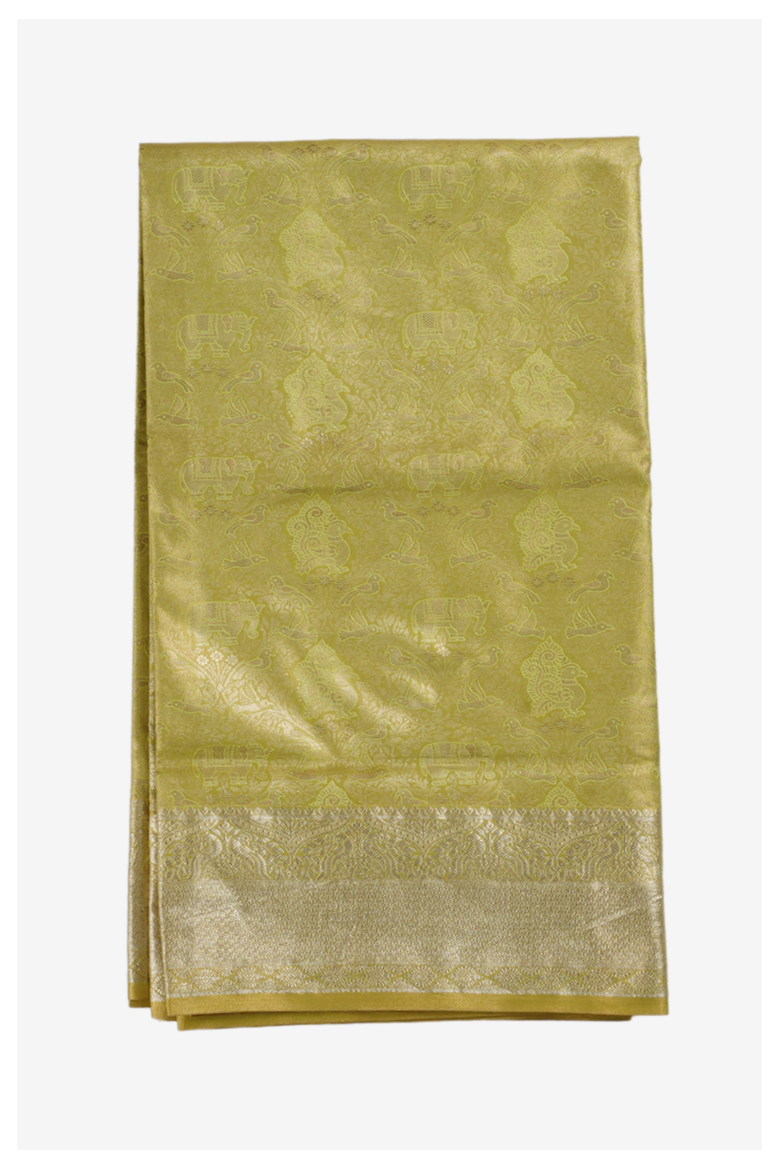 Pistachio Green South Silk Tissue Silk Wedding & Party Wear Saree