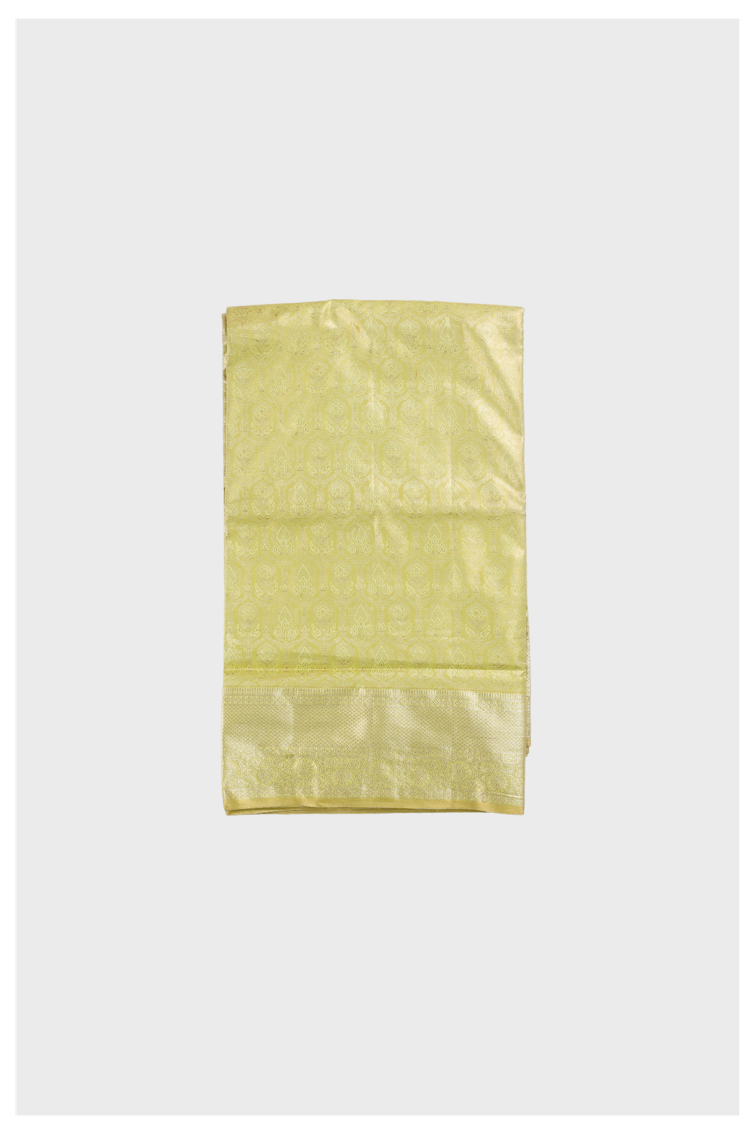Pale Lime Green South Silk Pure Tissue Silk Wedding Party Wear