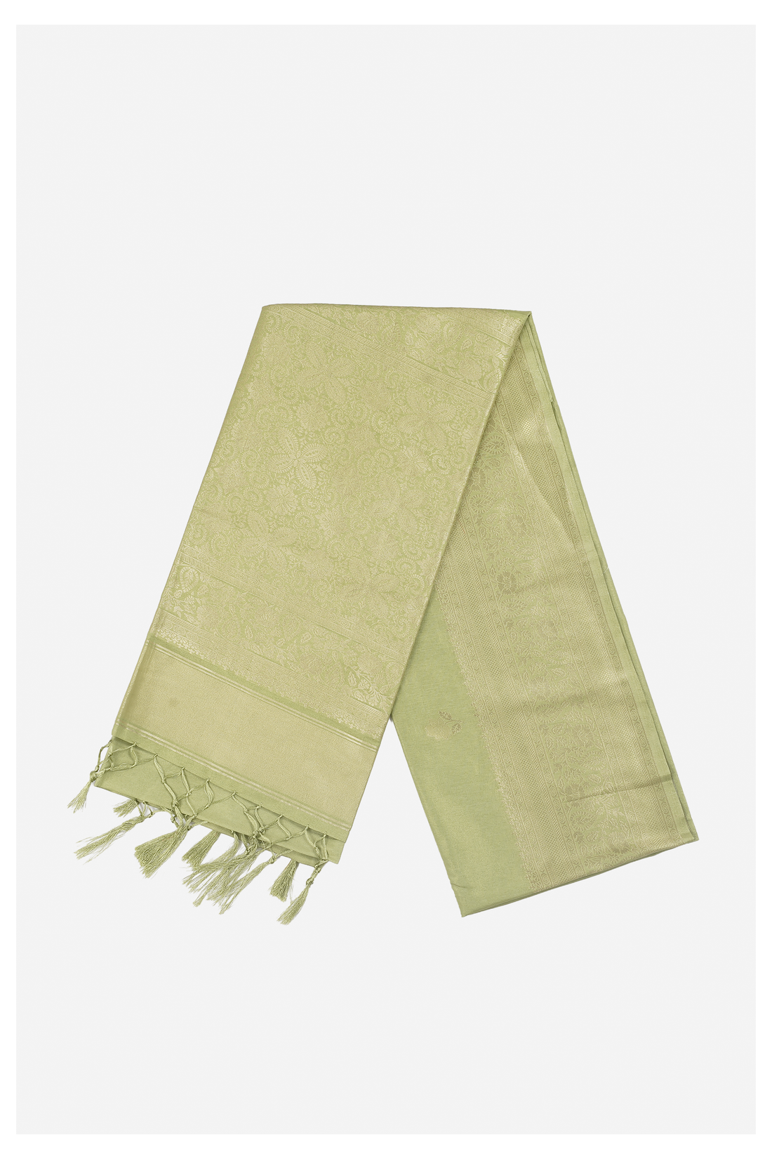 Pistachio Green Banarasi Art Silk Wedding Saree