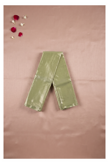 Pale Olive Green South Silk Tissue Wedding Saree