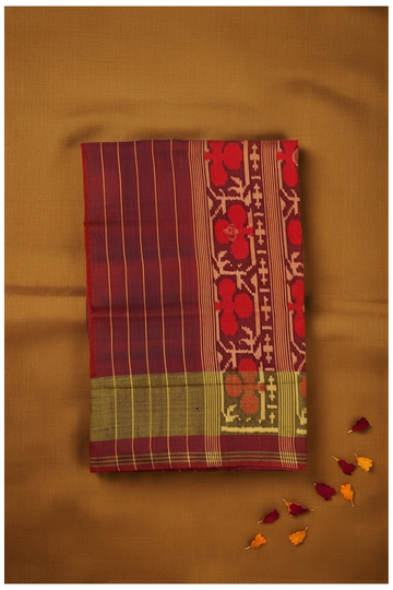 Maroon Patola Pure Silk Wedding & Party Wear Saree