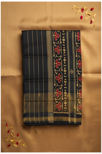 Black Patola Pure Silk Wedding & Party Wear Saree