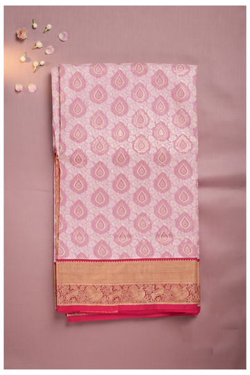 Light Pink Banarasi Art Silk Wedding & Party Wear Saree