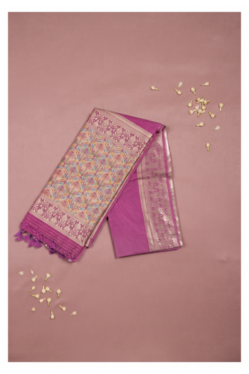 Magenta Banarasi Art Silk Wedding Party Wear Saree