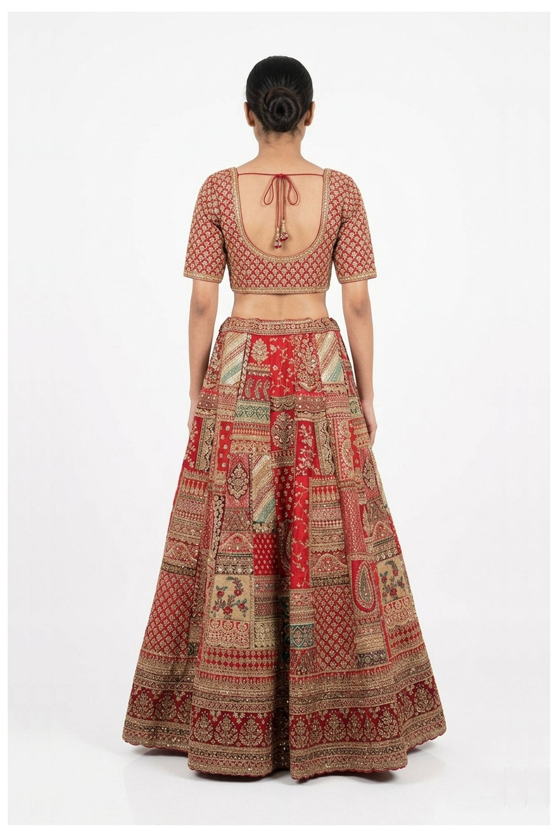 Royal Red Bridal Embroidered Lehenga Choli With Net Dupatta