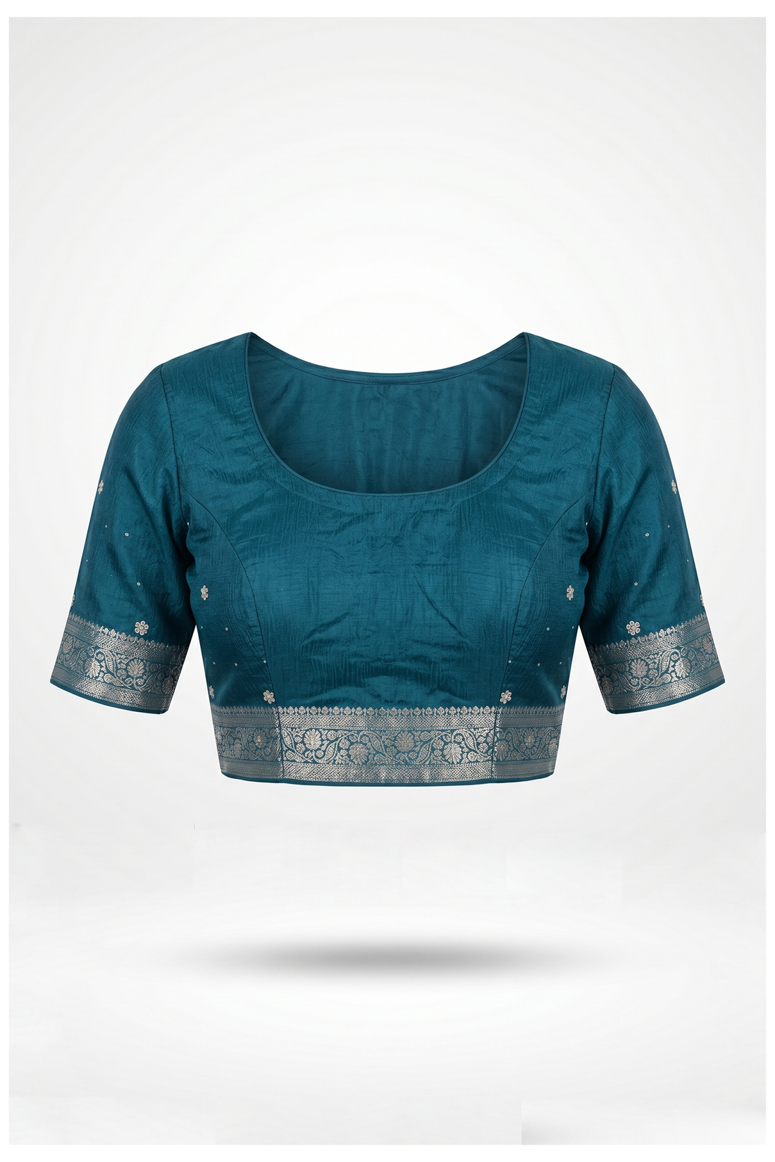 Dark Teal South Silk Tissue Art Silk Wedding & Partywear