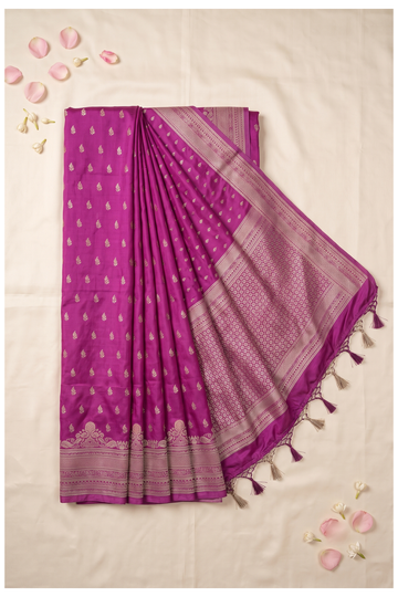 Magenta Banarasi Art Silk Wedding Saree