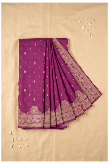 Magenta Banarasi Art Silk Wedding & Party Wear Saree