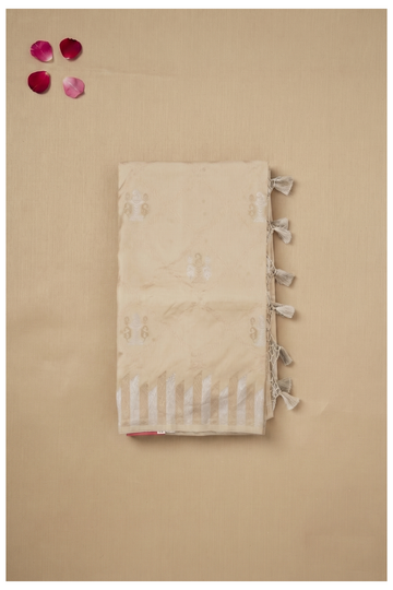 Champagne Banarasi Art Silk Wedding & Party Wear Saree