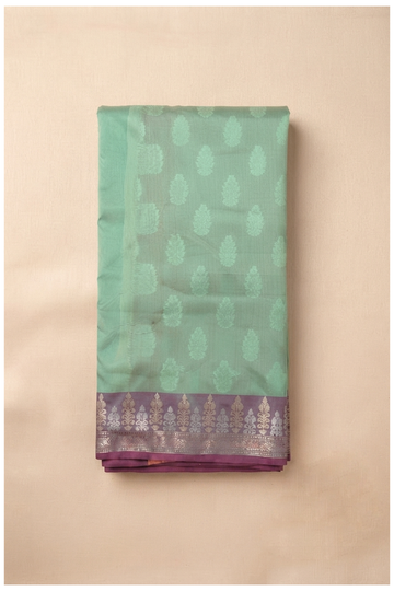 Mint Green Banarasi Art Silk Wedding Saree
