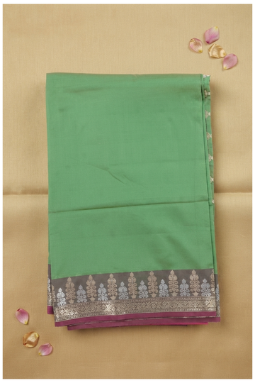 Pistachio Green Banarasi Art Silk Wedding Saree