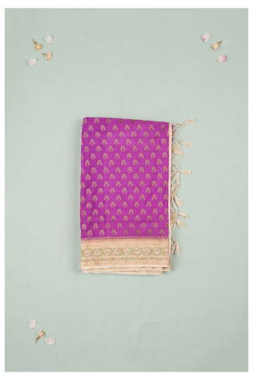 Magenta Banarasi Art Silk Wedding Party Wear Saree