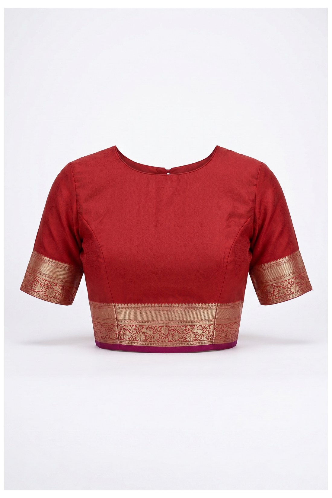 Red South Silk Saree With Jaal Weaving