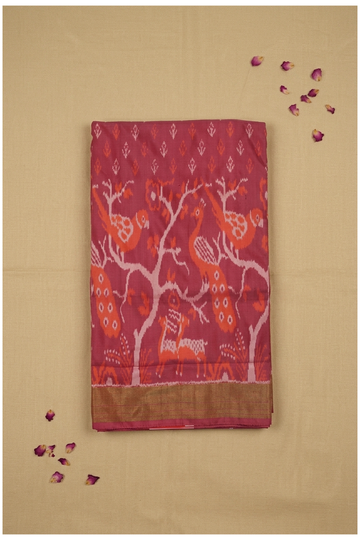Royal Maroon Pichwai Pure Silk Designer Saree