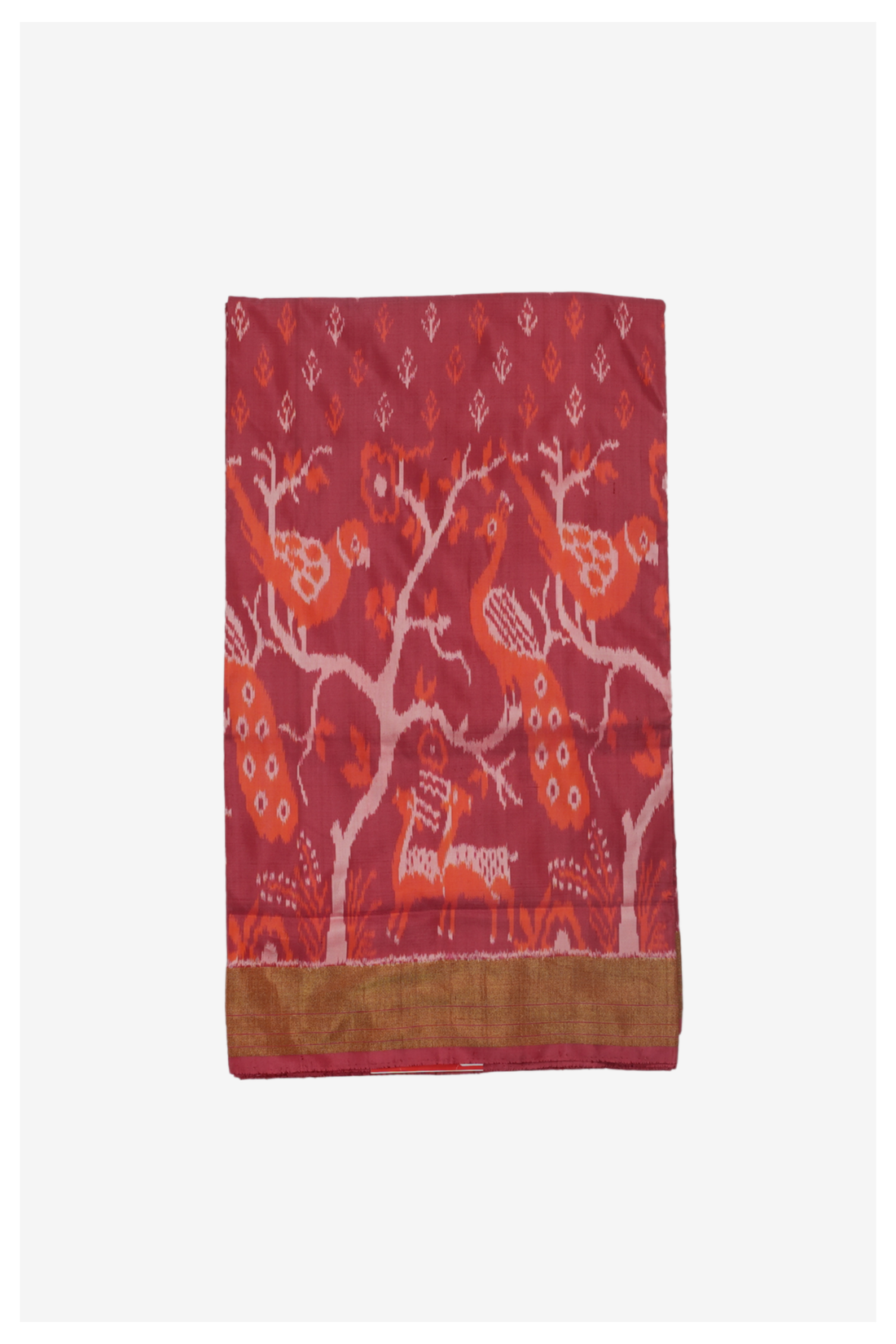 Royal Maroon Pichwai Pure Silk Designer Saree