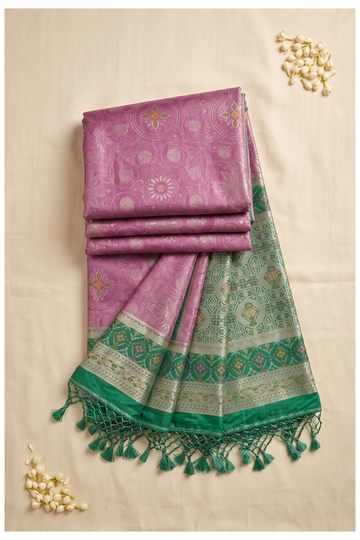Mauve Banarasi Art Silk Wedding Saree