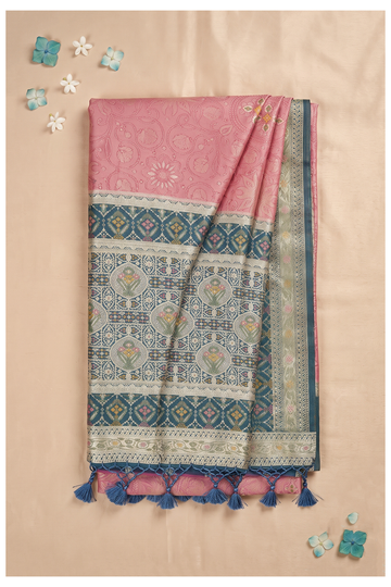 Rani Pink Banarasi Art Silk Wedding & Party Saree