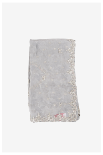 Silver Grey Banarasi Silk Art Silk Wedding & Party Wear