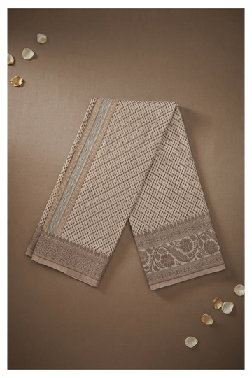 Taupe Banarasi Art Silk Wedding Saree