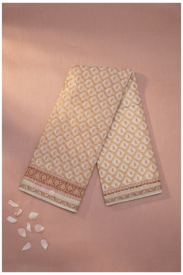Peach Banarasi Art Silk Saree For Wedding And Party Wear