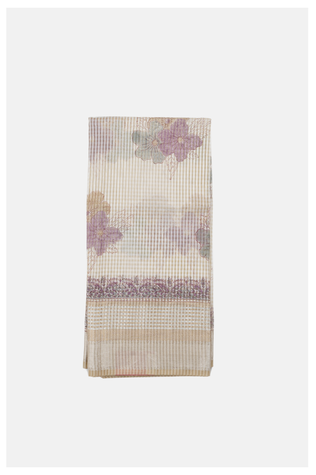 Cream Cotton Wedding And Party Wear Saree