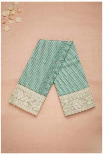 Sea Green Banarasi Art Silk Wedding & Party Wear Saree