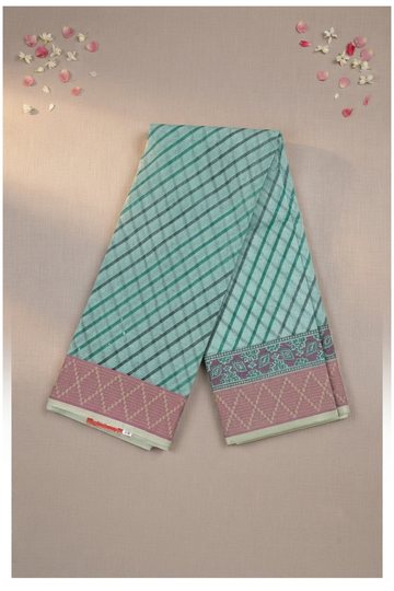 Seafoam Green Art Silk Cotton Wedding Saree
