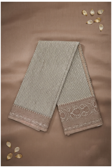 Beige Printed Cotton Wedding And Party Saree