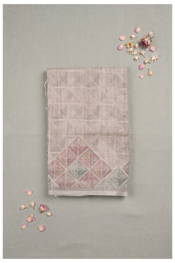 Taupe Cotton Wedding & Party Wear Saree