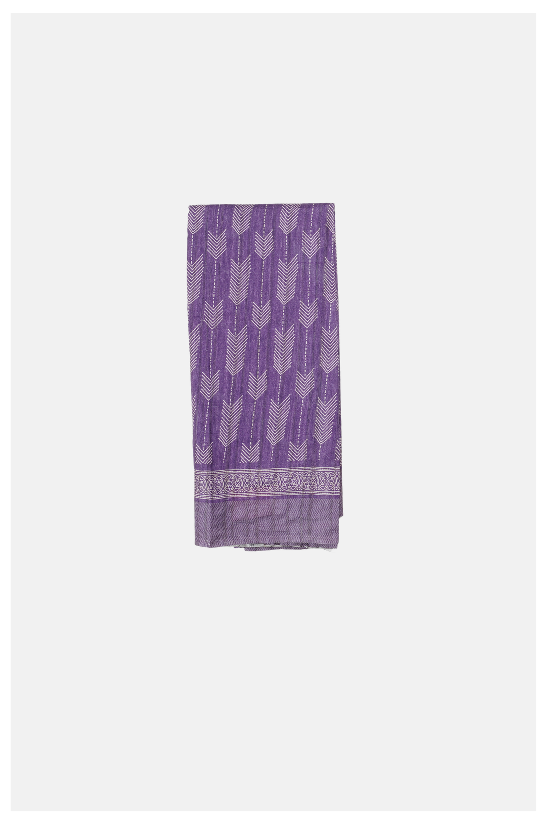 Amethyst Purple Printed Cotton Wedding & Party Wear Saree