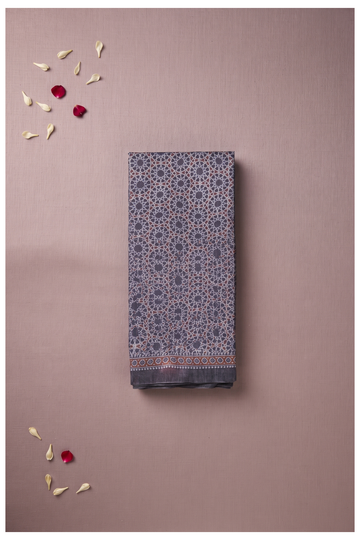 Rust Cotton Party Wear Saree