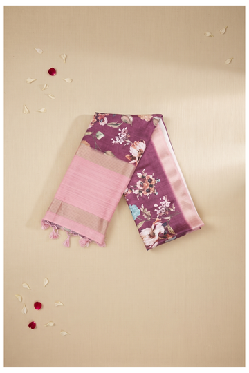 Wine Banarasi Art Silk Party Wear Saree