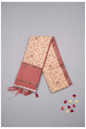 Cream Banarasi Art Silk Party & Wedding Saree