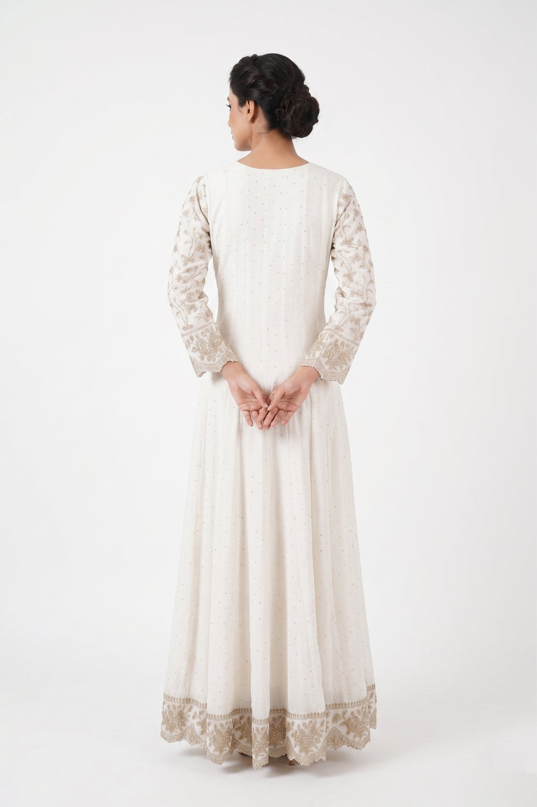 Ivory Royale Embroidered Anarkali Set