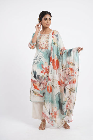 Pastel Bloom Floral Palazzo Set