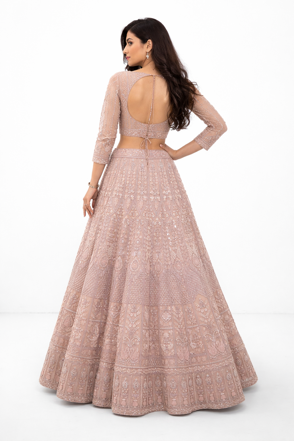 LIGHT ROSE GOLD LEHENGA CHOLI