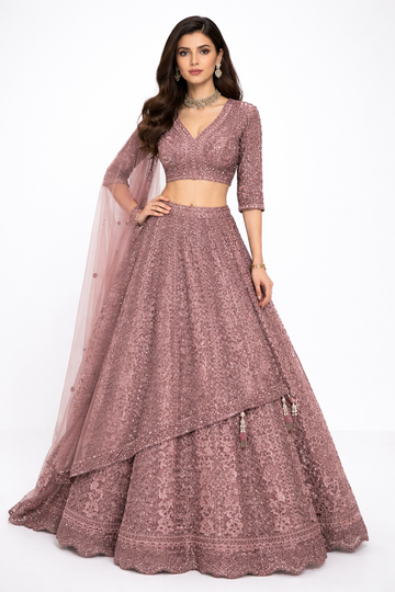 DARK ROSE GOLD LEHENGA CHOLI