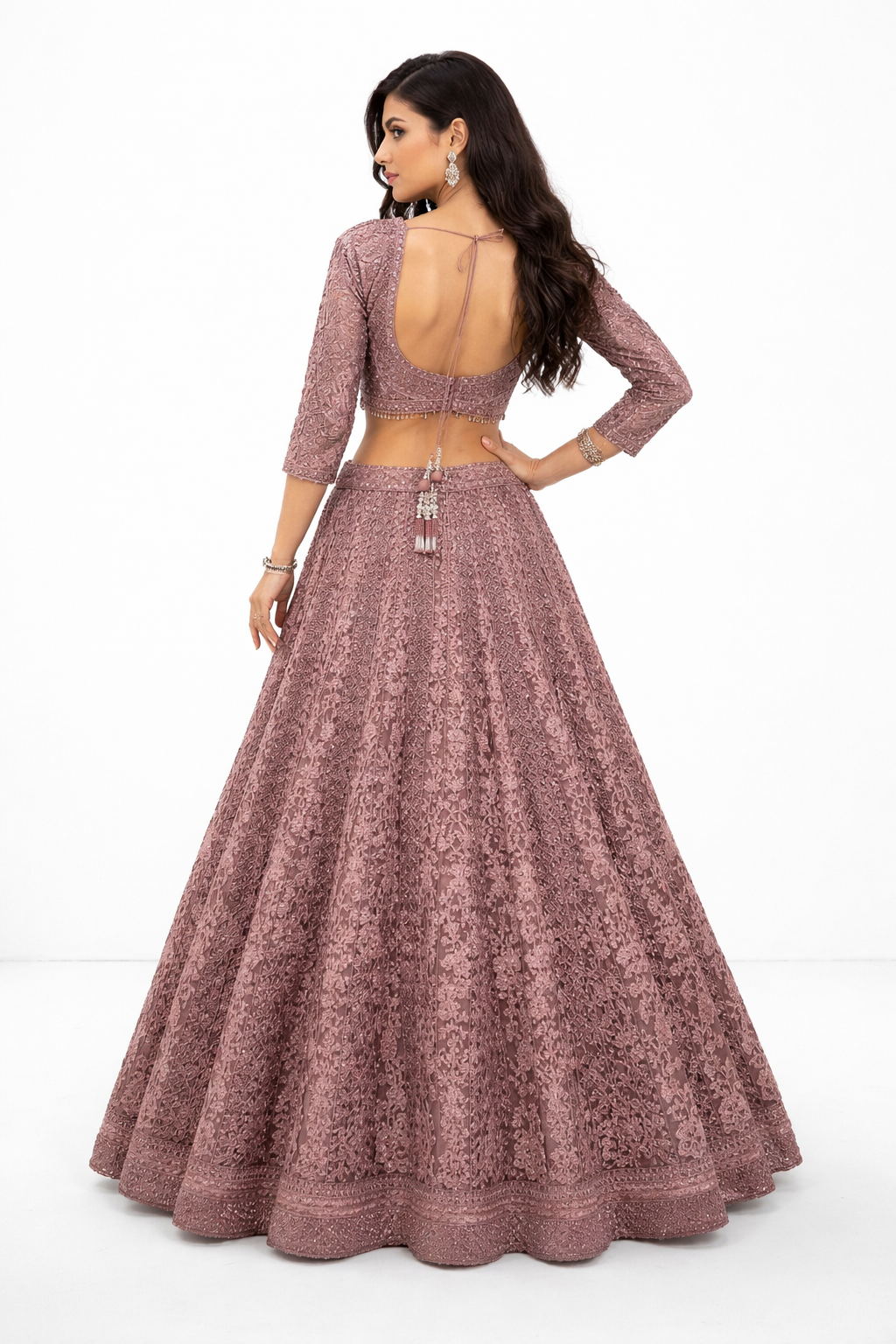 DARK ROSE GOLD LEHENGA CHOLI