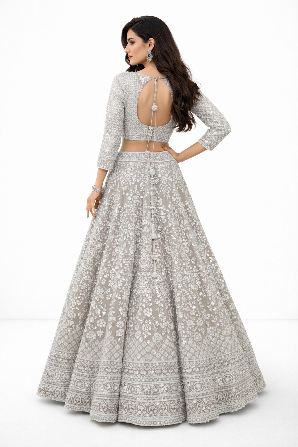 GREY LEHENGA CHOLI